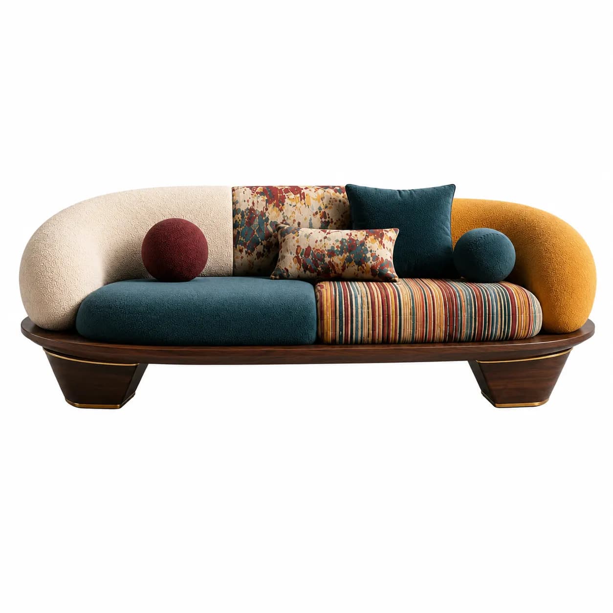 Curved Accent Lounge Sofa